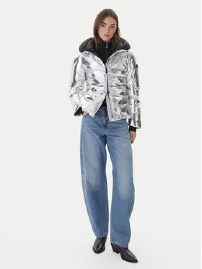 PINKO Kurtka zimowa 106019 A2ZD I17 Srebrny Regular Fit