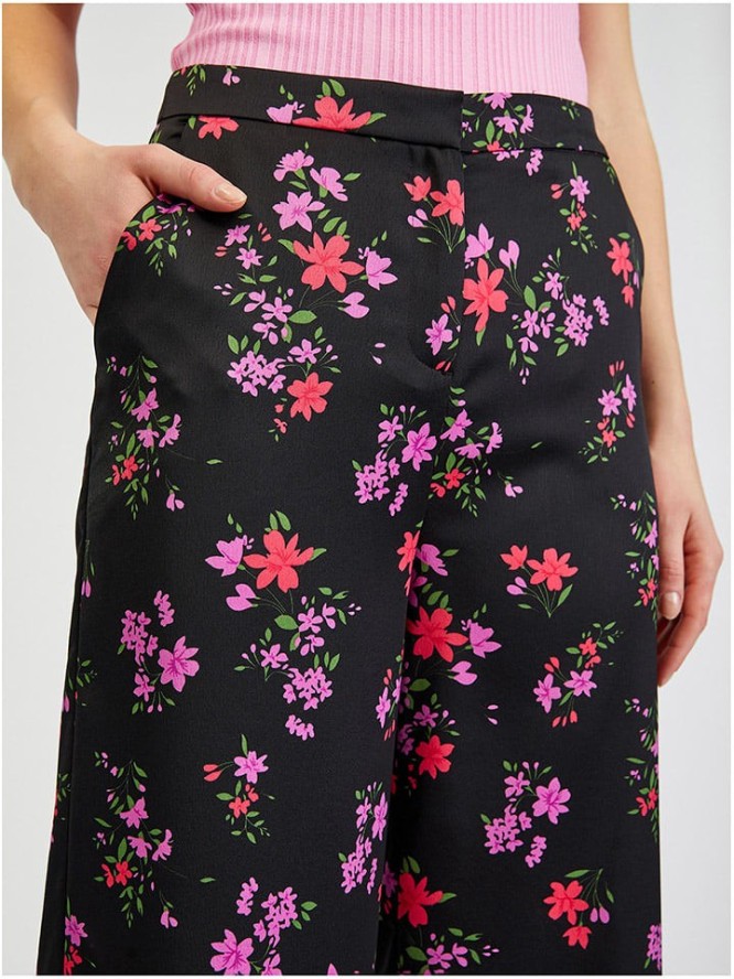 orsay Spodnie w kolorze czarno-różowym rozmiar: 40