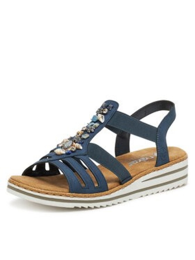 Rieker Sandały V0649-14 Granatowy