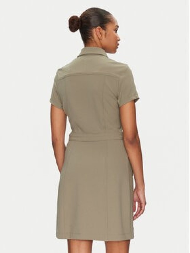 Guess Sukienka koszulowa W5GK70 KCBO2 Khaki Regular Fit