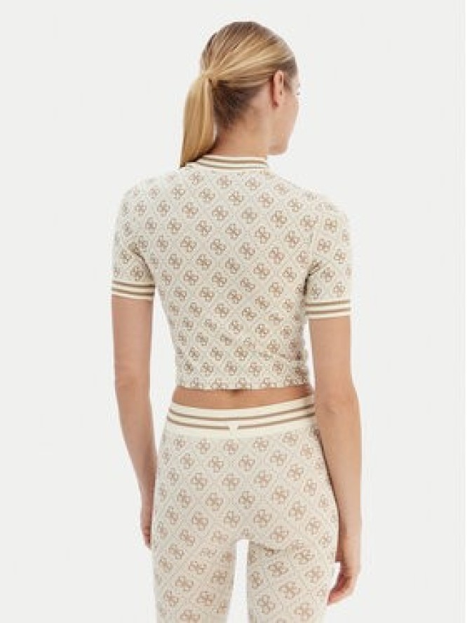 Guess T-Shirt V5BP07 K2000 Beżowy Slim Fit