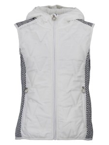 Peak Mountain Kamizelka pikowana w kolorze biało-czarnym rozmiar: L