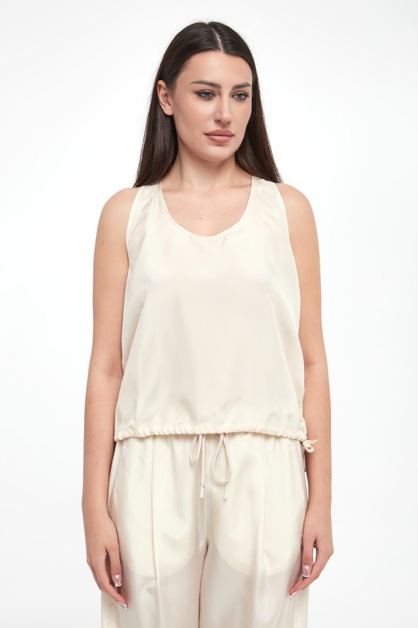 Top damski jedwabny Meana MARELLA MONOCHROME