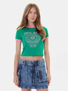 Guess Jeans T-Shirt W5YI03 J1314 Zielony Regular Fit