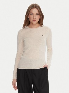 Tommy Hilfiger Sweter WW0WW40264 Écru Regular Fit