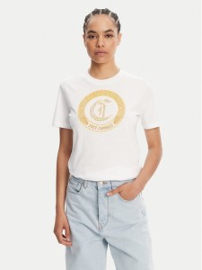 Just Cavalli T-Shirt 78PAHE13 Biały Regular Fit