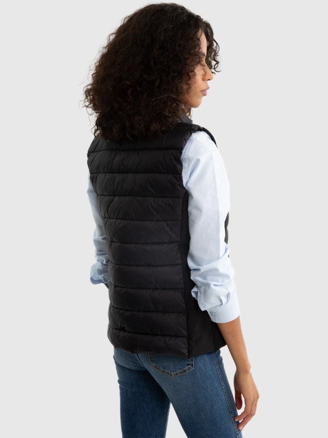 Kamizelka damska pikowana czarna Trinoe 906