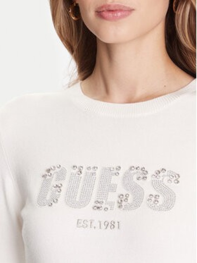 Guess Sweter W5BR40 Z2NQ2 Écru Regular Fit