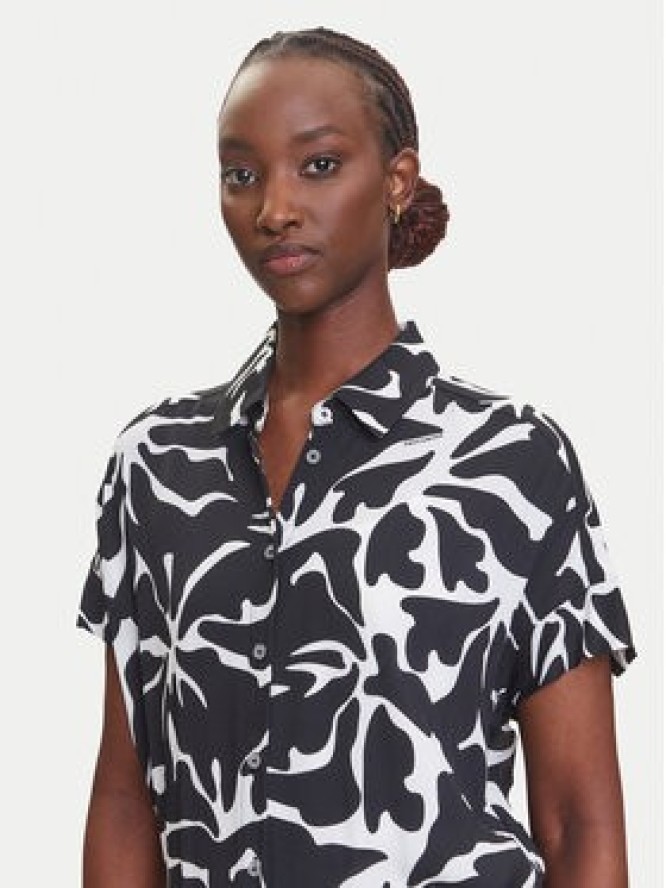 Fracomina Sukienka koszulowa FR25SD3009W428K9 Czarny Regular Fit