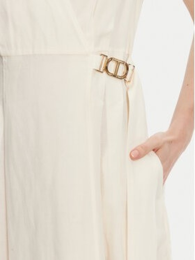 TWINSET Sukienka letnia 251TT2072 Écru Loose Fit