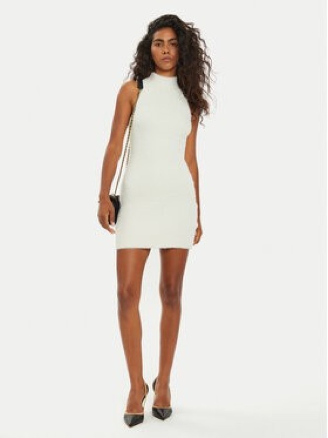 Guess Sukienka dzianinowa W4BK72 Z3BJ0 Écru Slim Fit
