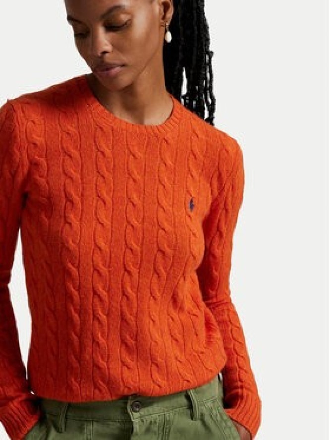 Polo Ralph Lauren Sweter 211971865010 Pomarańczowy Slim Fit