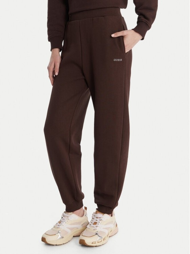 Guess Spodnie dresowe V6RB15 K9V31 Brązowy Regular Fit