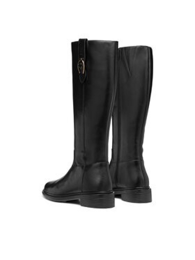 Geox Oficerki D Walk Pleasure D46TGD 00043 C9999 Czarny