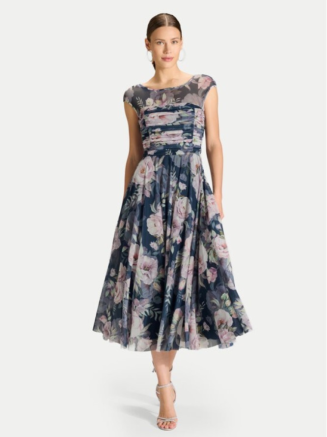 Swing Sukienka koktajlowa 5AK11400 Granatowy Regular Fit