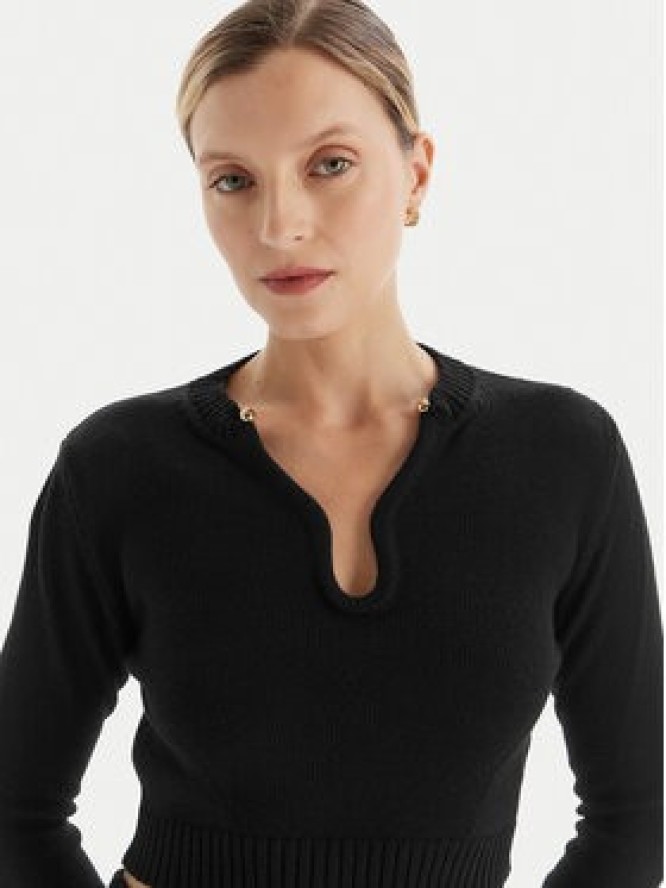 Simona Corsellini Sweter A25CPMGE0601 Czarny Slim Fit