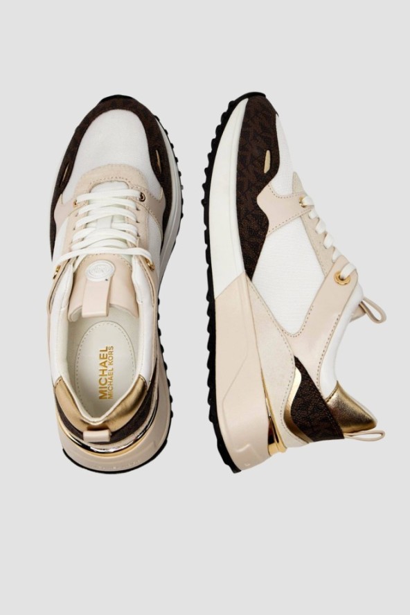 MICHAEL KORS Białe sneakersy damskie Theo Trainer, Rozmiar 37,5