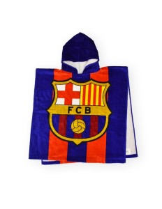 Poncho FC Barcelona de Microfibra - 60 x 120 cm