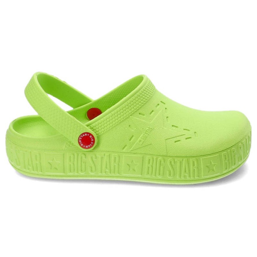 Zielone Klapki Big Star Wodoodporne Buty Damskie