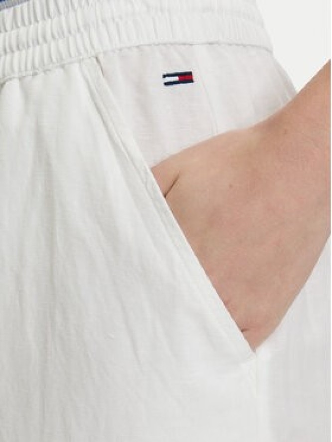 Tommy Jeans Spodnie materiałowe DW0DW22285 Biały Loose Fit