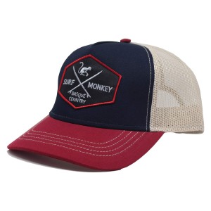 Czapka Trucker - 5 Paneli / Jeden rozmiar (Granatowy/Beżowy)