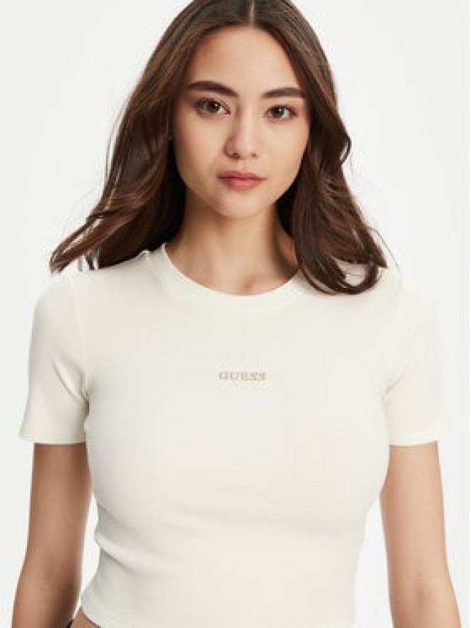 Guess T-Shirt V5YP08 K8RT2 Biały Slim Fit