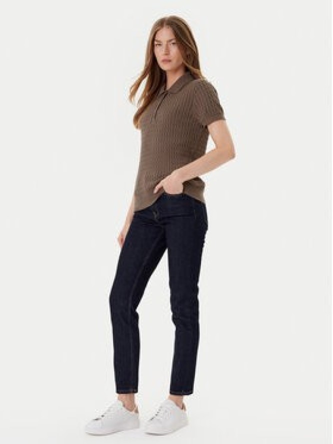 Tommy Hilfiger Sweter Fine WW0WW41474 Brązowy Regular Fit