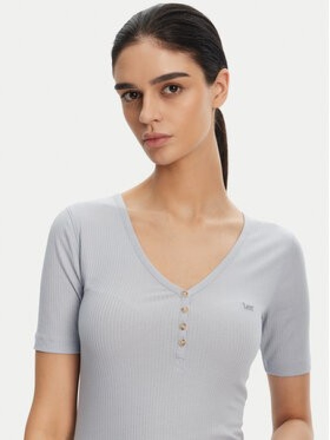 Lee T-Shirt Henley 112363830 Błękitny Slim Fit