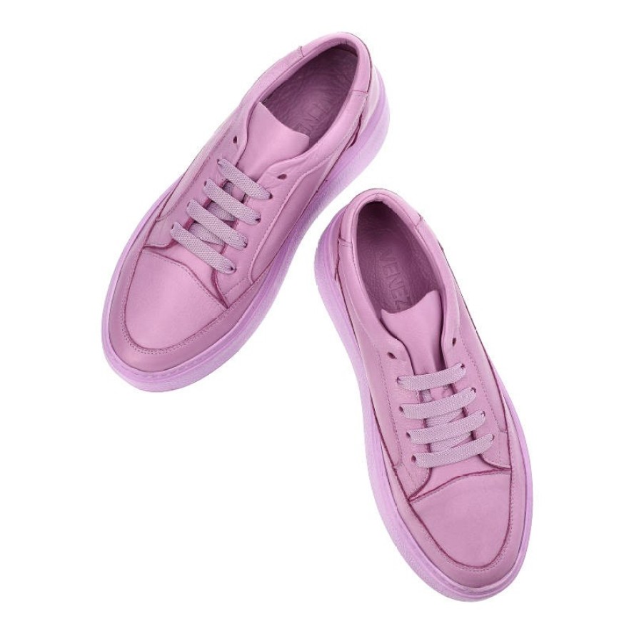 Fioletowe Sneakersy Venezia Stylowe Obuwie Damskie