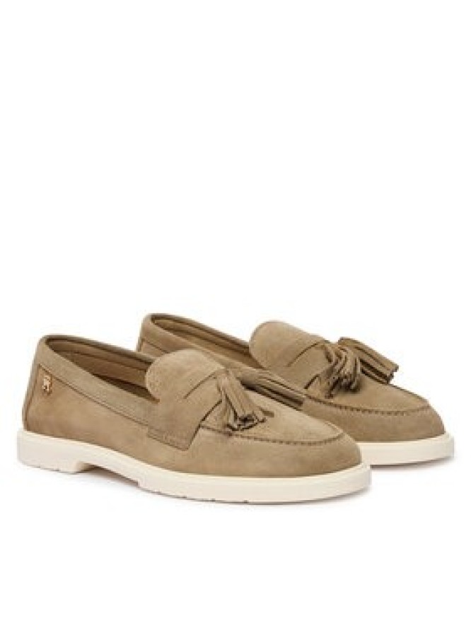 Tommy Hilfiger Loafersy Light Suede Tassel Loafer FW0FW09285 Brązowy