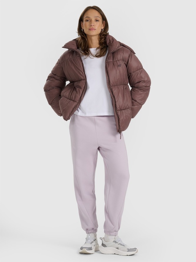 4F Kurtka puchowa z wypełnieniem syntetycznym damska - brązowa XXL