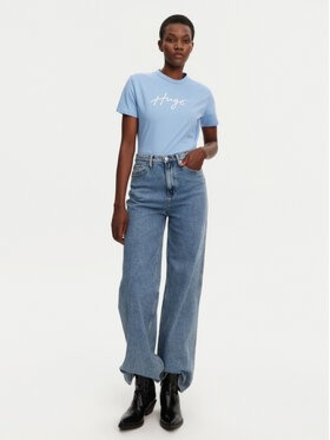 HUGO T-Shirt Damacia 50535491 Niebieski Regular Fit