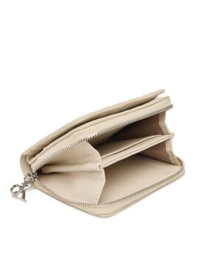 Calvin Klein Portfel Ck Medium Flap Zip Around LV04F1075G Kremowy