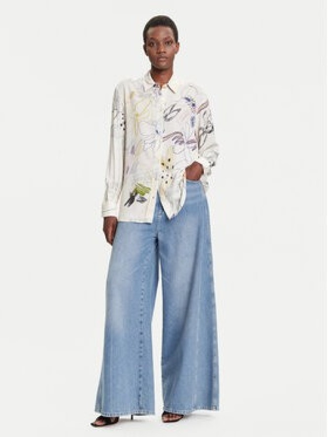 Desigual Koszula Newsarty 25WWCW14 Biały Loose Fit