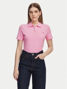 Tommy Hilfiger Polo 1985 WW0WW43225 Różowy jasny Slim Fit
