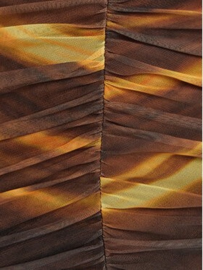 Bardot Sukienka koktajlowa Aries Mesh Maxi 59999DB Brązowy Slim Fit