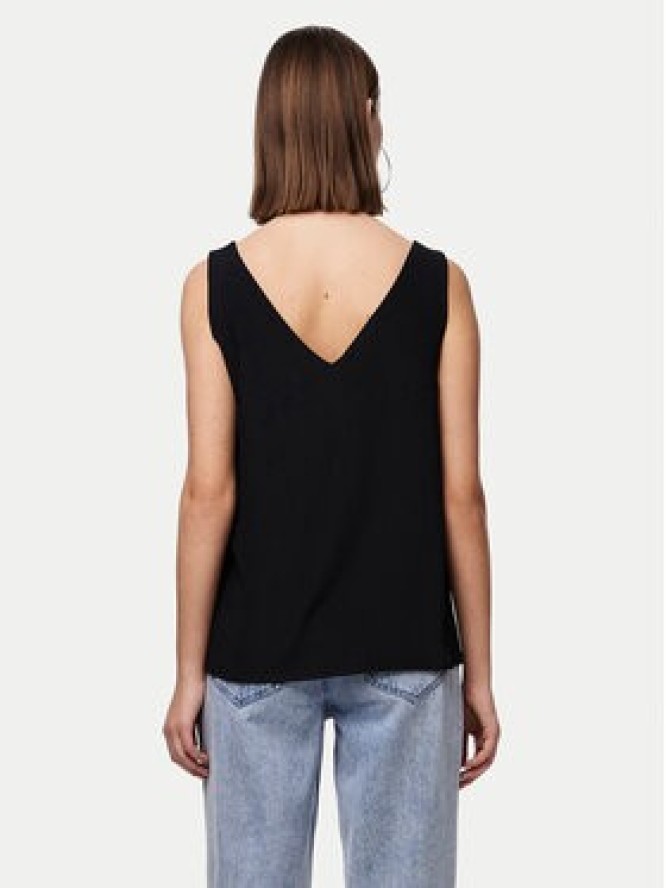 Pieces Top Franan 17146424 Czarny Regular Fit