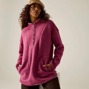 Damska bluza polarowa Frankie Borg Longline Half Zip