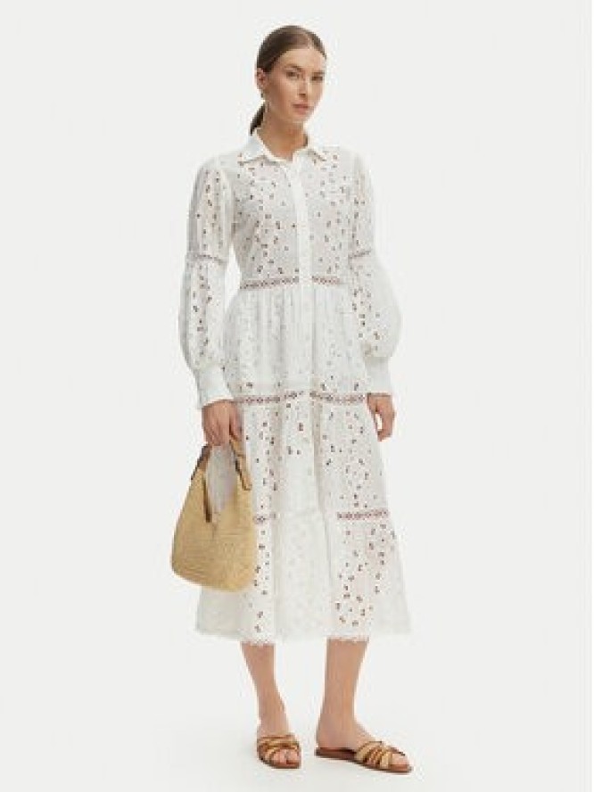 Iconique Sukienka letnia Joanna IC26-008 Biały Regular Fit