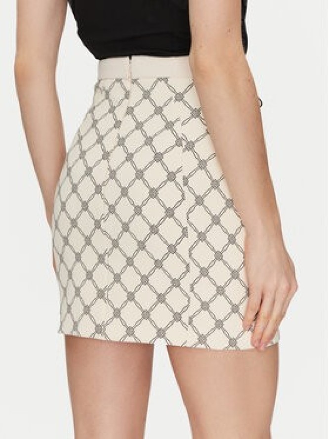 Elisabetta Franchi Spódnica mini GO-S03-51E2-V320 Écru Regular Fit