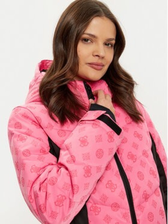 Guess Kurtka narciarska W4PL3N WH0K0 Różowy Regular Fit