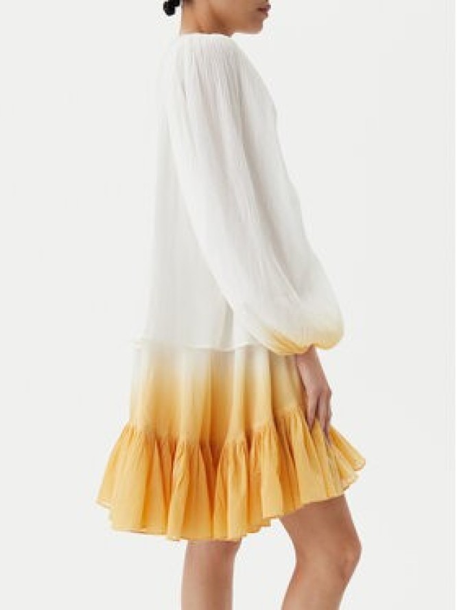 PINKO Sukienka letnia Inventi Abito 104949 A2G4 Écru Relaxed Fit