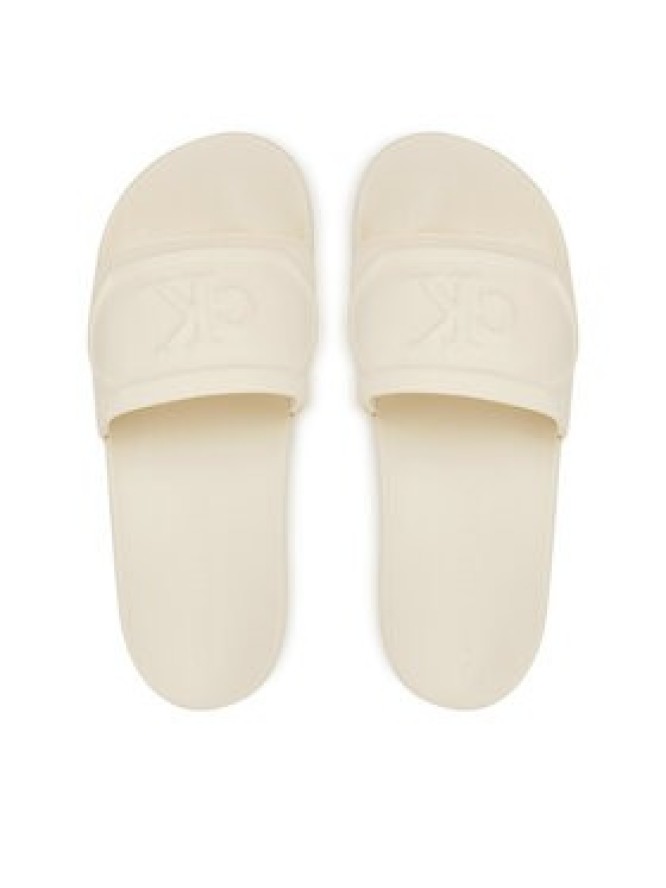 Calvin Klein Jeans Klapki Slide Pu Hf Mg YW0YW01879 Écru