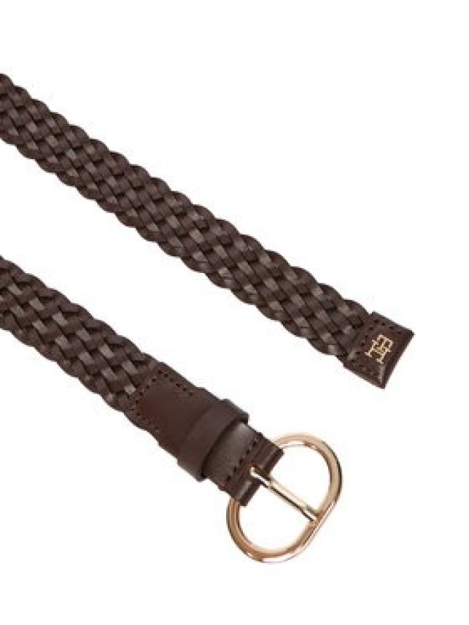 Tommy Hilfiger Pasek Damski Th Chic 2.5 Woven Leather AW0AW18111 Brązowy