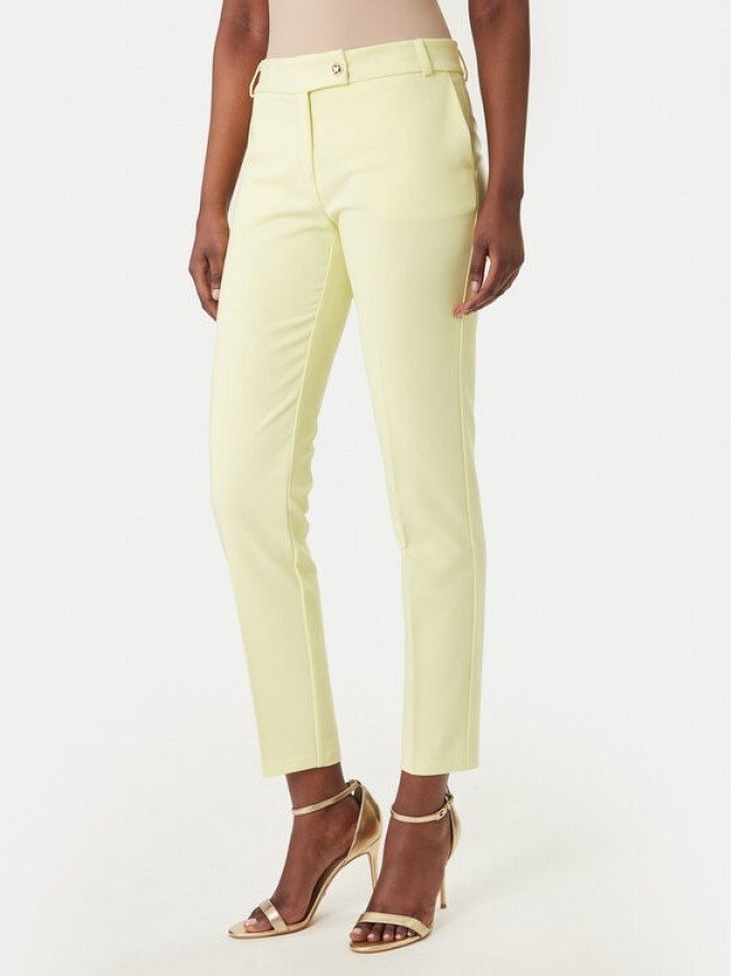 Rinascimento Spodnie materiałowe CFC0128638003 Żółty Slim Fit