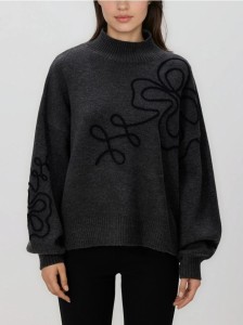 Sweter oversize - ciemnoszary