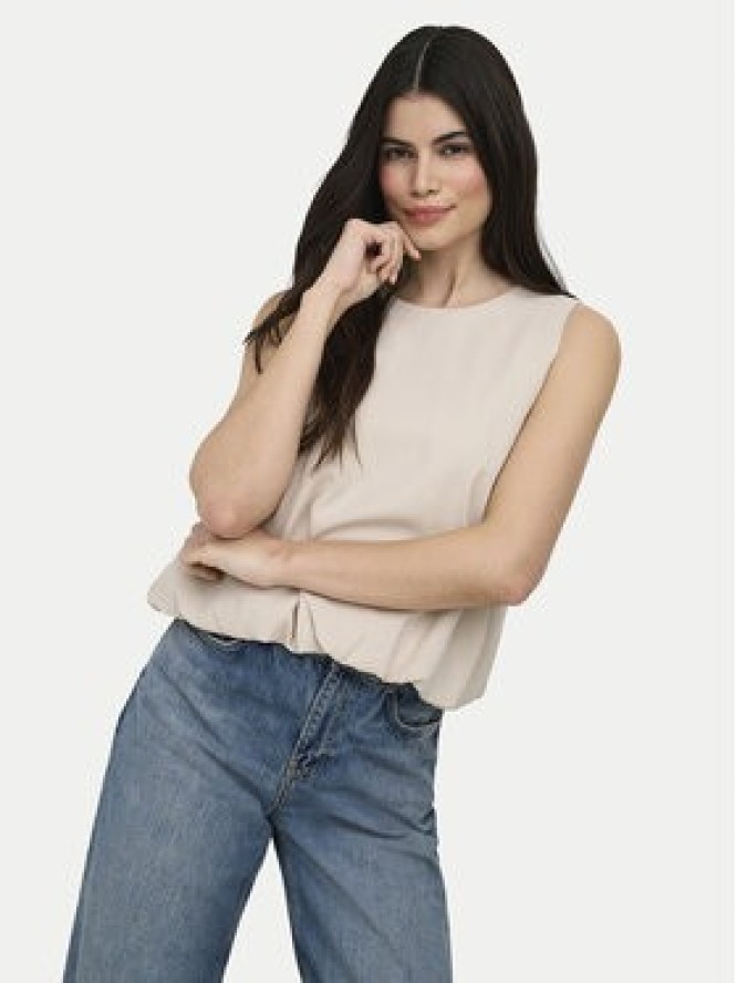 ONLY Top Aris 15364287 Beżowy Loose Fit