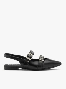 Czarne baleriny bez pięty