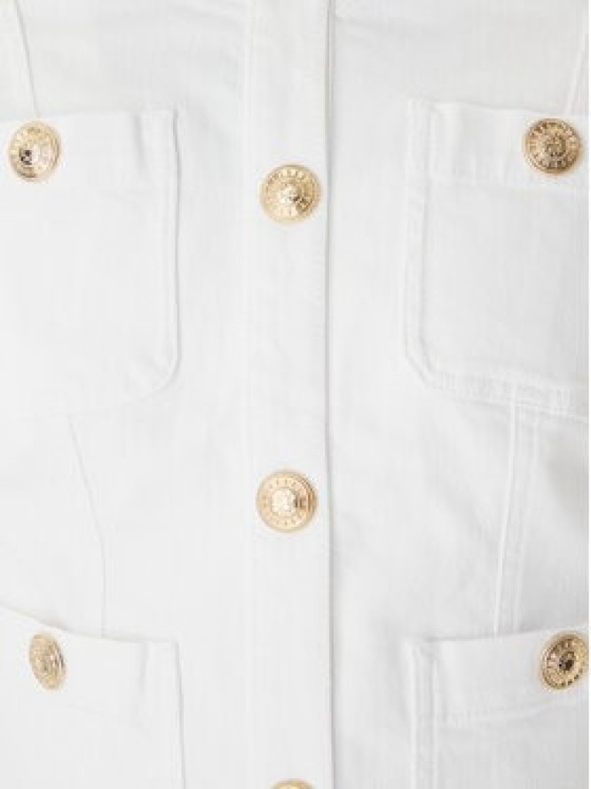 Liu Jo Kurtka jeansowa UA6260 D0275 Biały Regular Fit