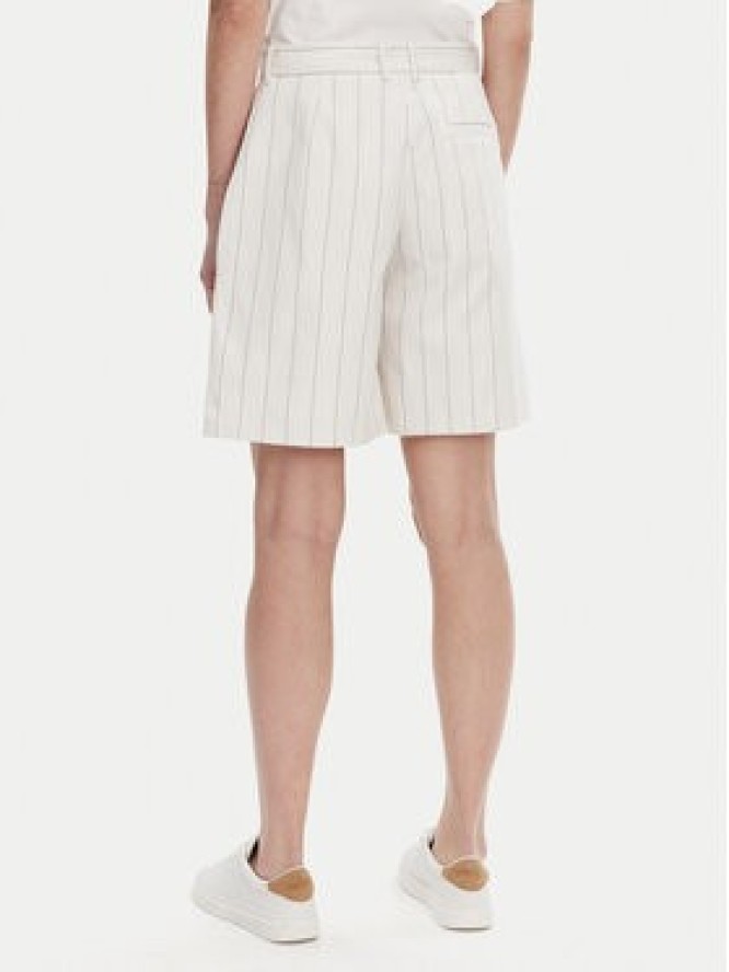 adidas Bermudy Pinstripe JC7684 Biały Loose Fit